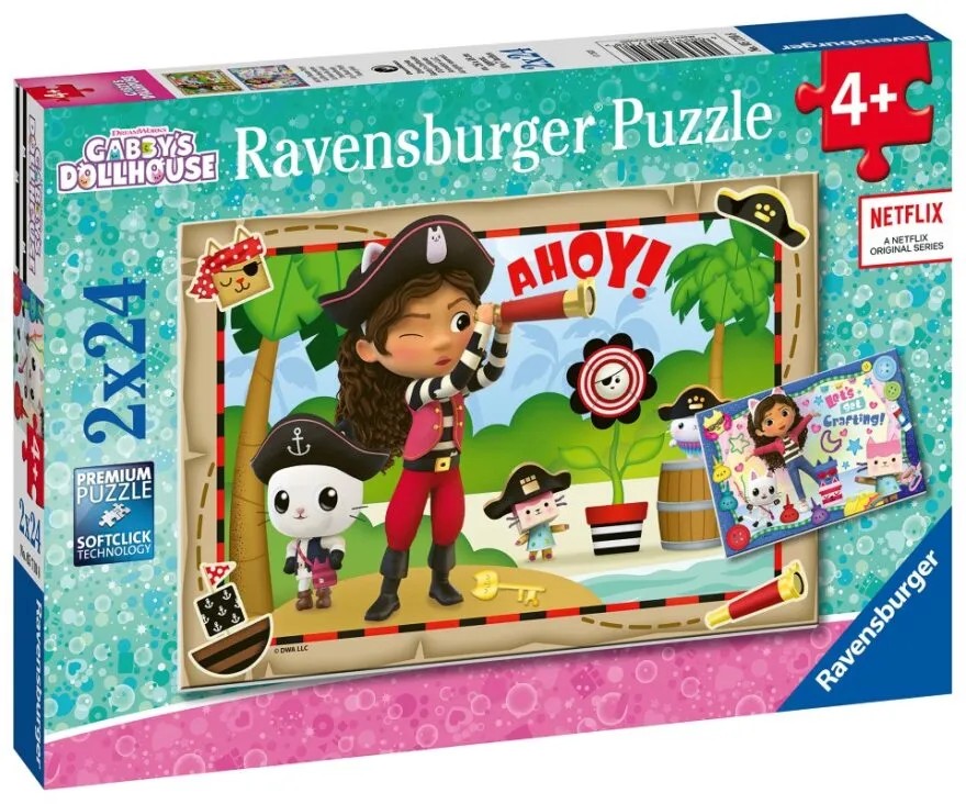 Ravensburger Puzzle Gabbys namai 2x24pc 5710