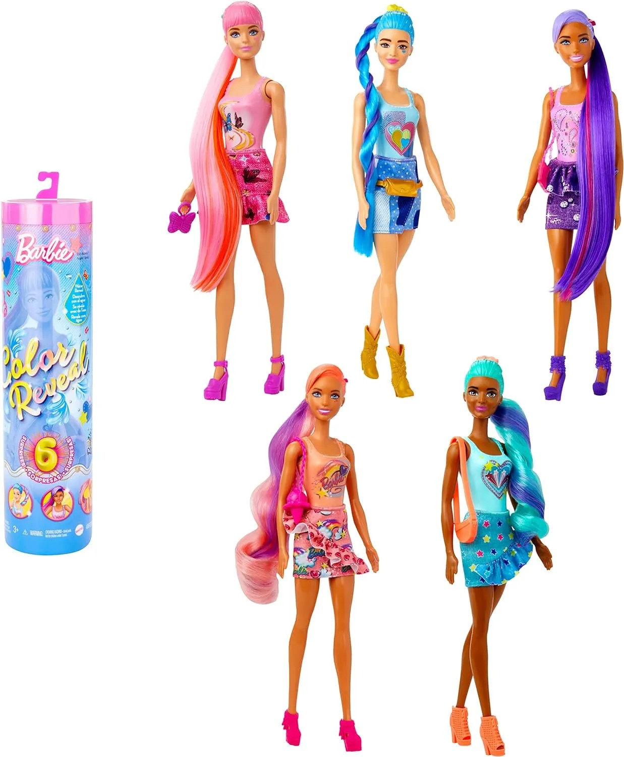 Lėlė siurprizas Barbie Color Reveal Totally Denim Series HJX55