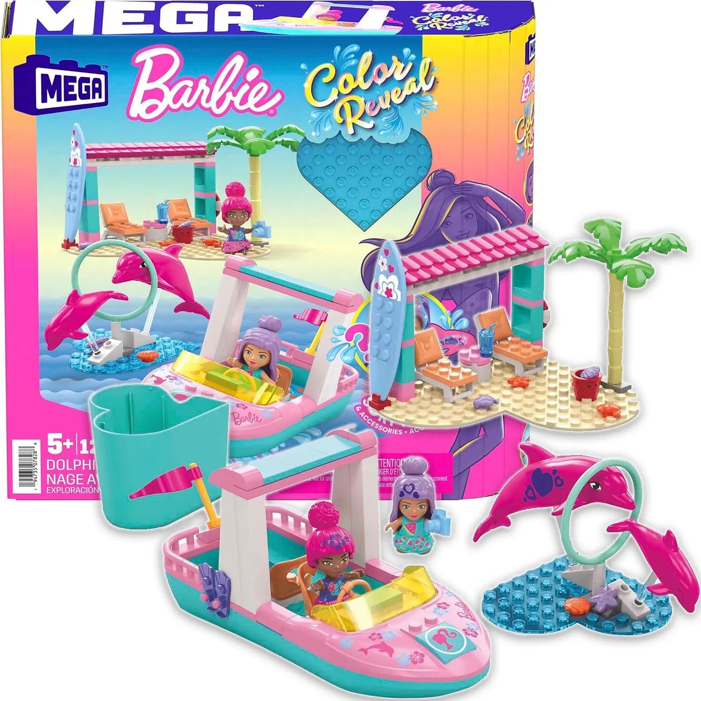 MEGA Bloks Barbie nuotykiai su delfinais HHW83