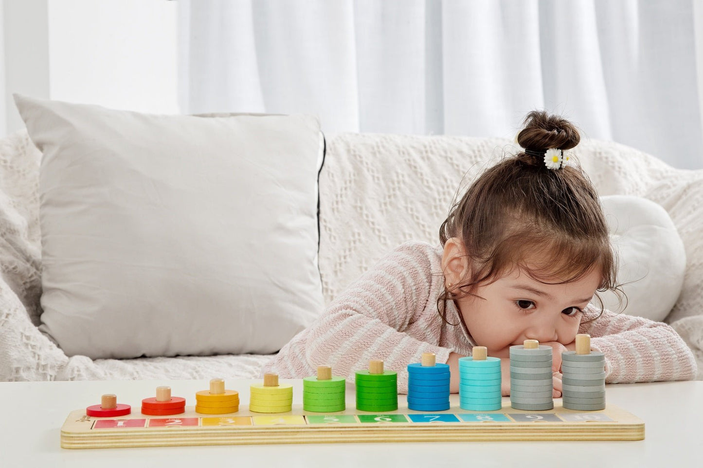 CLASSIC WORLD Układanka MONTESSORI Klocki Nauka Liczenia i Kolorów dla Dzieci 66 el. - DKhouse