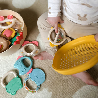 WOOPIE BABY Minkštų barškučių komplektas su dėžute 14 vnt. 0m+