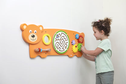 VIGA Teddy Bear jutiminė manipuliavimo lenta Montessori