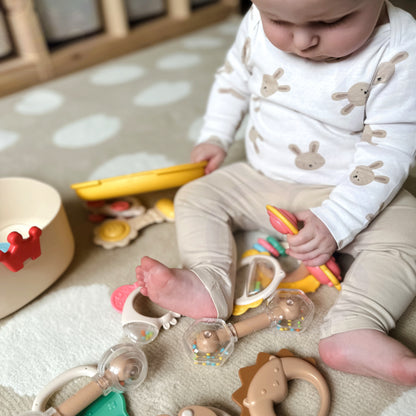 WOOPIE BABY Minkštų barškučių komplektas su dėžute 14 vnt. 0m+