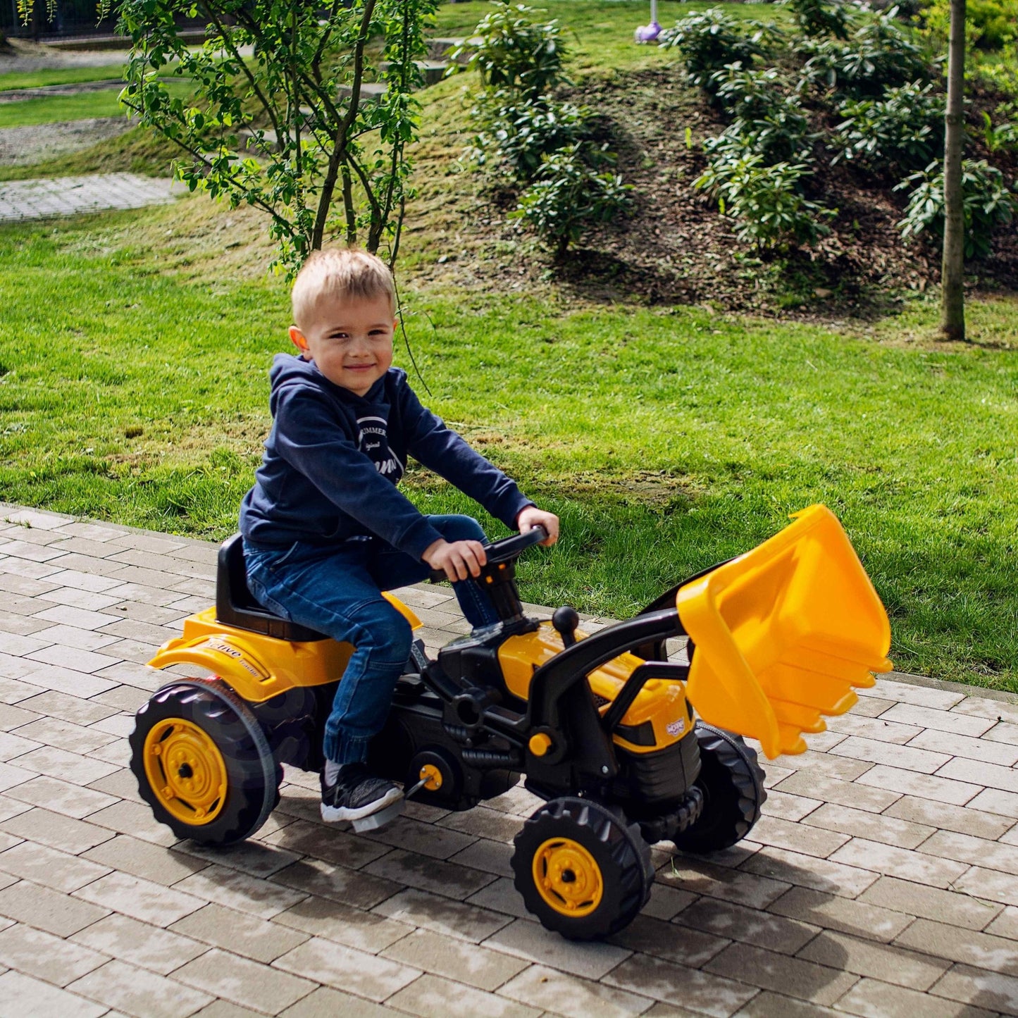 Pedalinis traktorius Farmer MaxTrac klasikinis kaušinis buldozeris - DKhouse