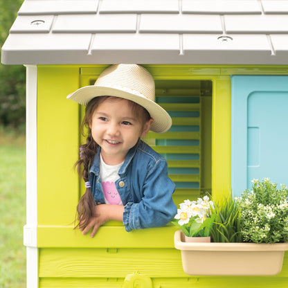 SMOBY Domek na Palach z Piaskownicą i Zjeżdżalnią - DKhouse