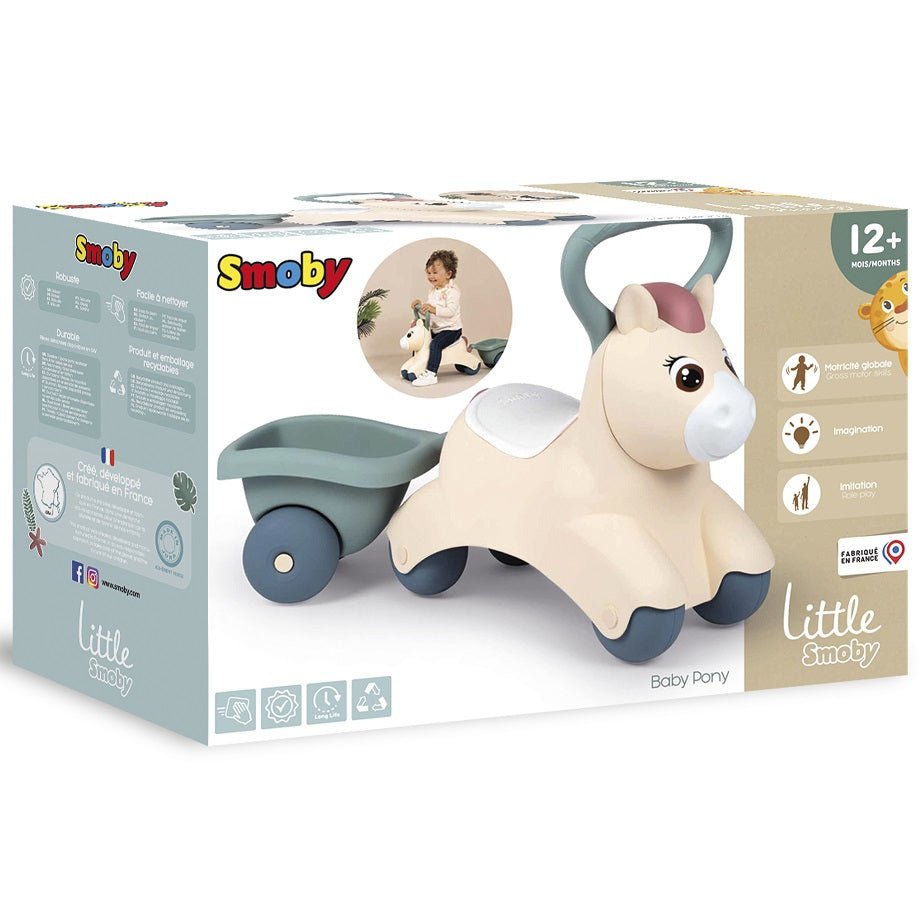 SMOBY Little Pierwszy Jeżdzik Pony Ride - On Kucyk z Przyczepką - DKhouse