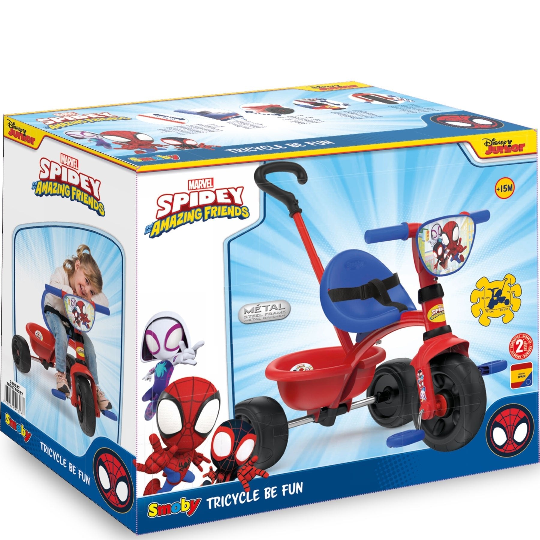 SMOBY Rowerek Trójkołowy Be Fun Spidey - DKhouse