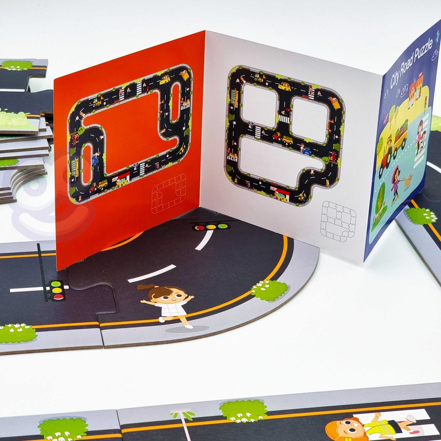 TOOKY TOY Droga Puzzle dla Dzieci Autostrada Makieta 21 el. Certyfikat FSC - DKhouse