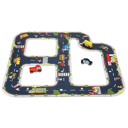 TOOKY TOY Droga Puzzle dla Dzieci Autostrada Makieta 21 el. Certyfikat FSC - DKhouse