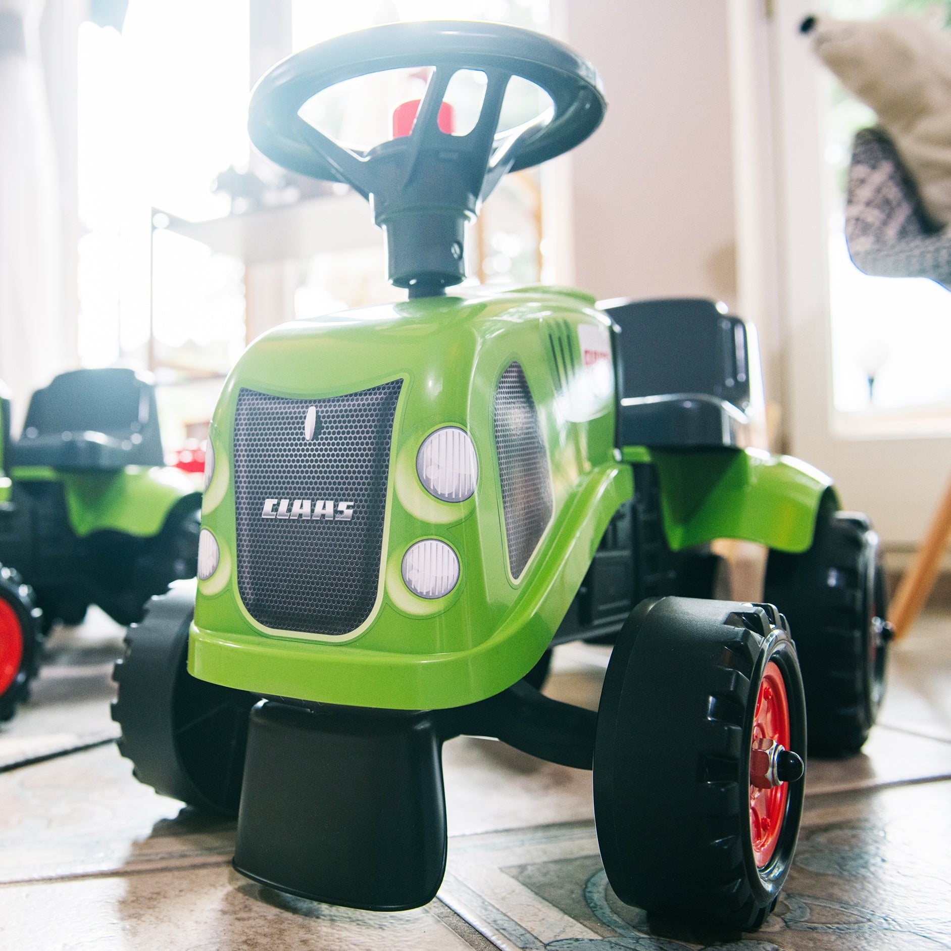 Traktorius Baby Claas Green su priekaba ir priedais nuo 1 metų - DKhouse