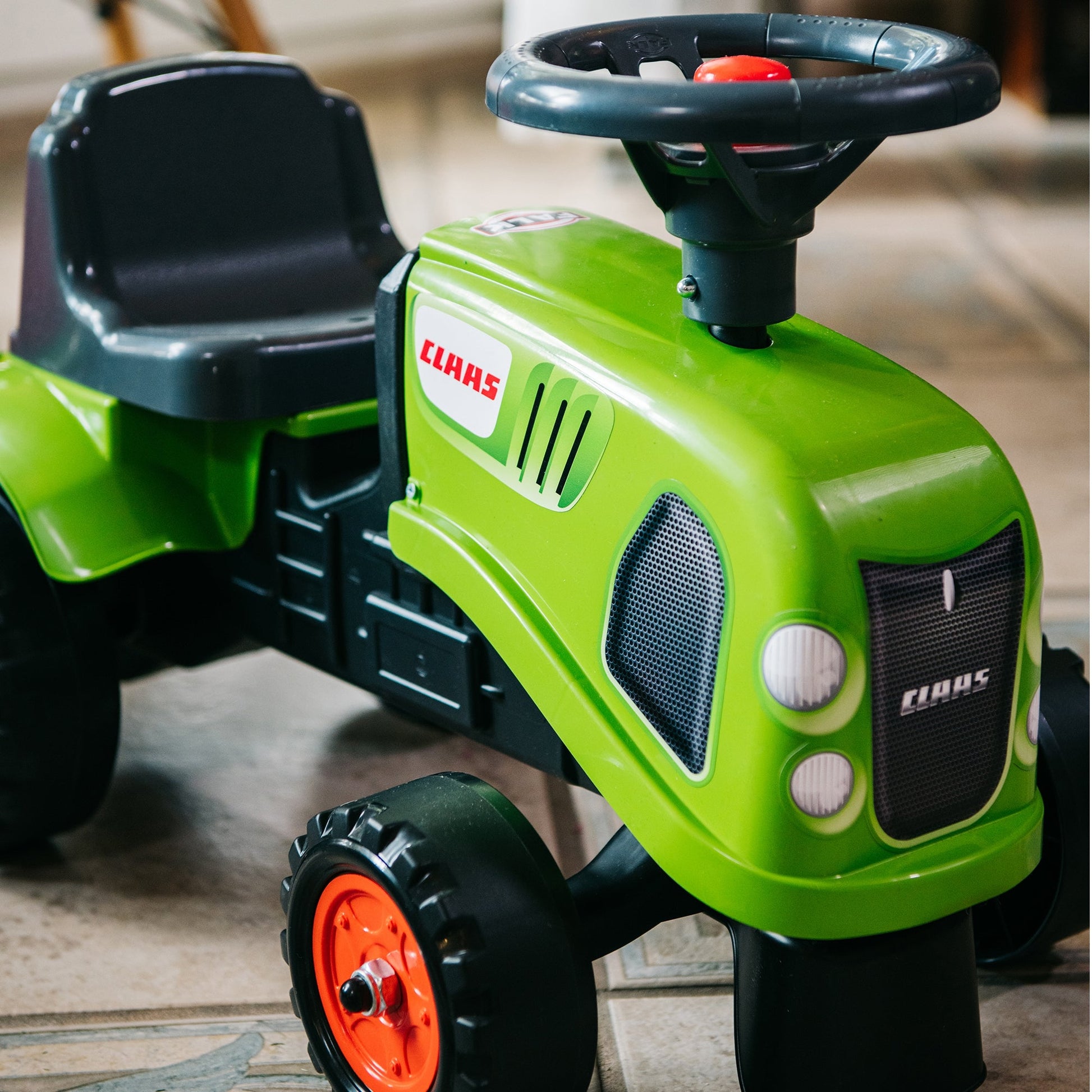 Traktorius Baby Claas Green su priekaba ir priedais nuo 1 metų - DKhouse