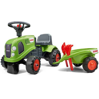 Traktorius Baby Claas Green su priekaba ir priedais nuo 1 metų - DKhouse