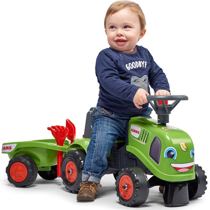 Traktorius Baby Claas Green su priekaba ir priedais nuo 1 metų - DKhouse