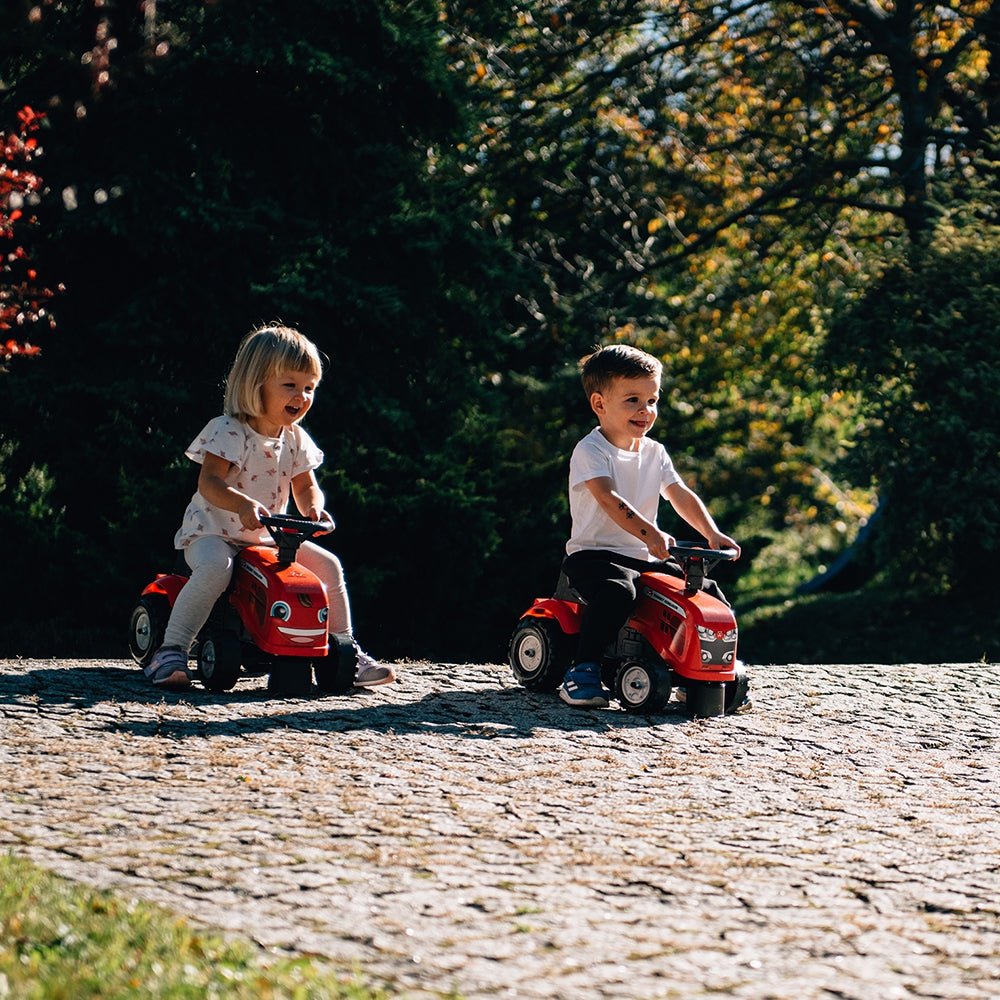 Traktorius Baby Massey Ferguson raudonas su priekaba + Nuo 1 metų - DKhouse