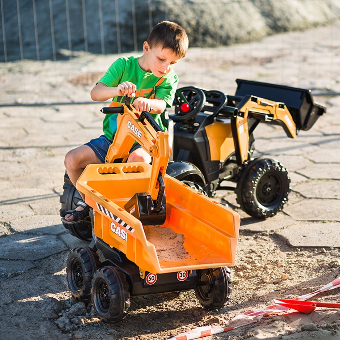 Traktorius Case IH ekskavatorius su priekaba, judančiu kaušu - DKhouse