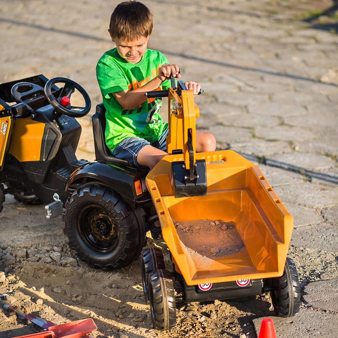 Traktorius Case IH ekskavatorius su priekaba, judančiu kaušu - DKhouse