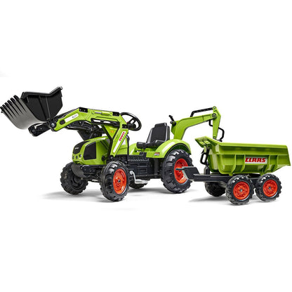 Traktorius didelis CLAAS AVEC Pedal Green su priekaba nuo 3 metų - DKhouse