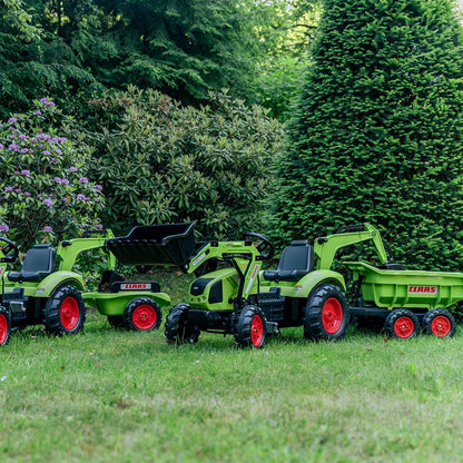 Traktorius didelis CLAAS AVEC Pedal Green su priekaba nuo 3 metų - DKhouse