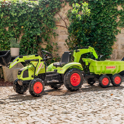 Traktorius didelis CLAAS AVEC Pedal Green su priekaba nuo 3 metų - DKhouse