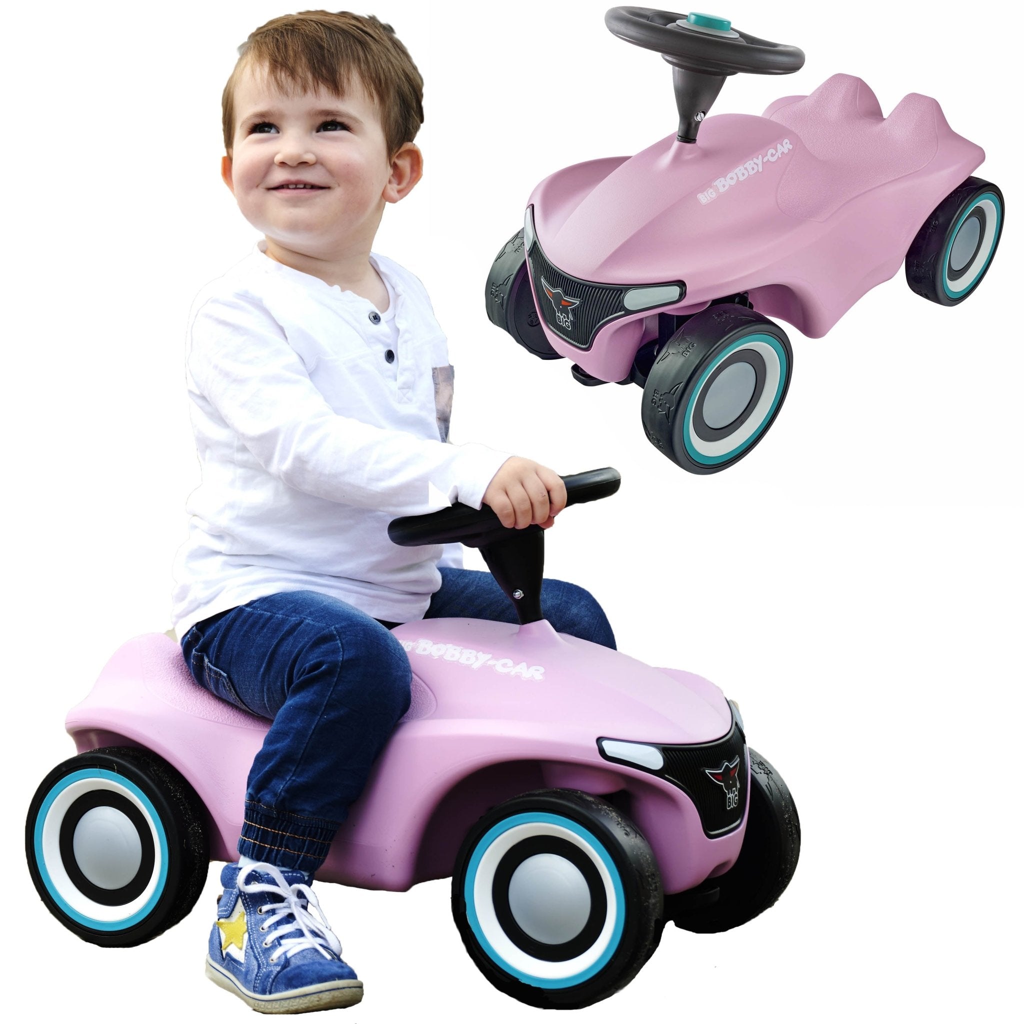 Vaikams mašina BIG Pink Push Ride Ant Bobby Car Neo Pink - DKhouse